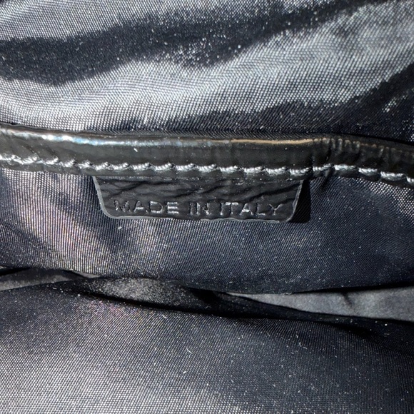 Burberry Black Beat Check Nylon and Patent Leather Buckle Satchel - Picture 11 of 13